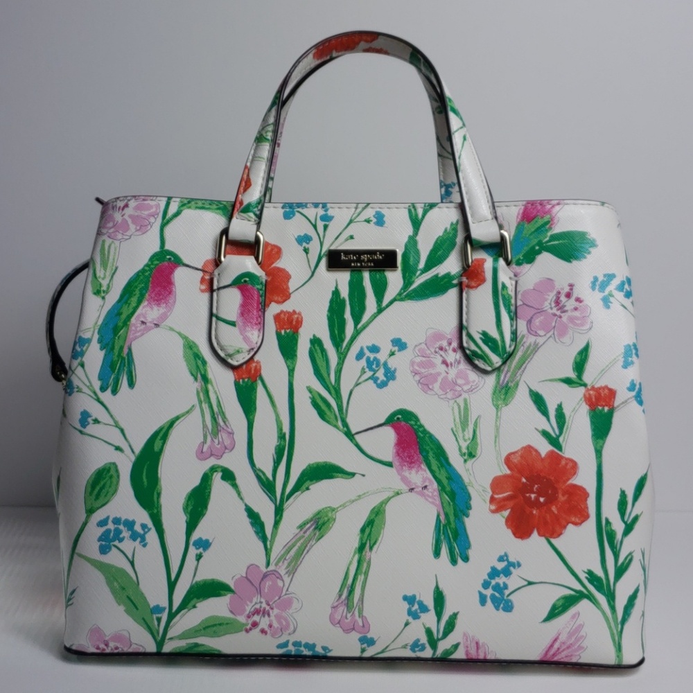 KATE SPADE Laurel Way Hummingbird Floral Handbag
